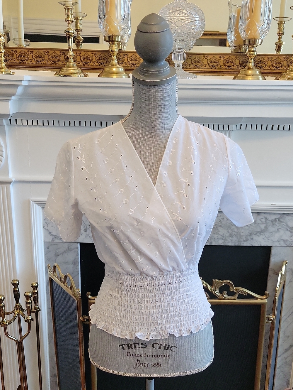 Vintage Street Code Eyelet Top